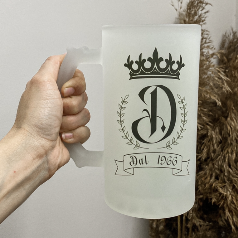 Boccale per birra di Vetro Opaco Personalizzabile