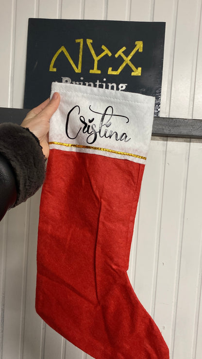 Calza befana personalizzabile Rossa