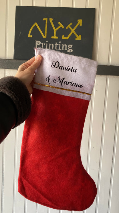 Calza befana personalizzabile Rossa