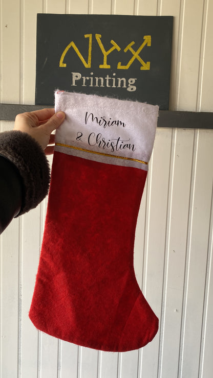 Calza befana personalizzabile Rossa