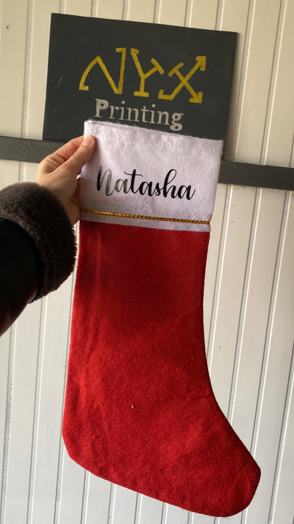 Calza befana personalizzabile Rossa