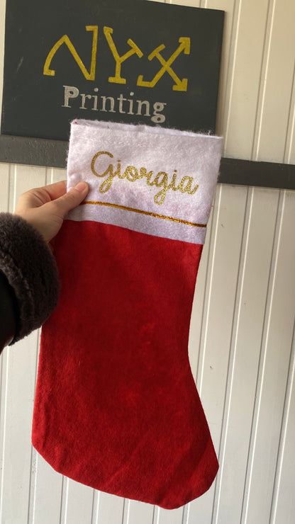 Calza befana personalizzabile Rossa