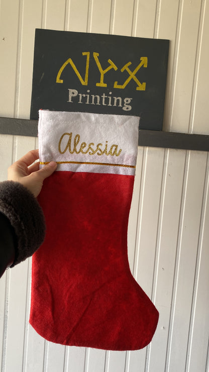 Calza befana personalizzabile Rossa