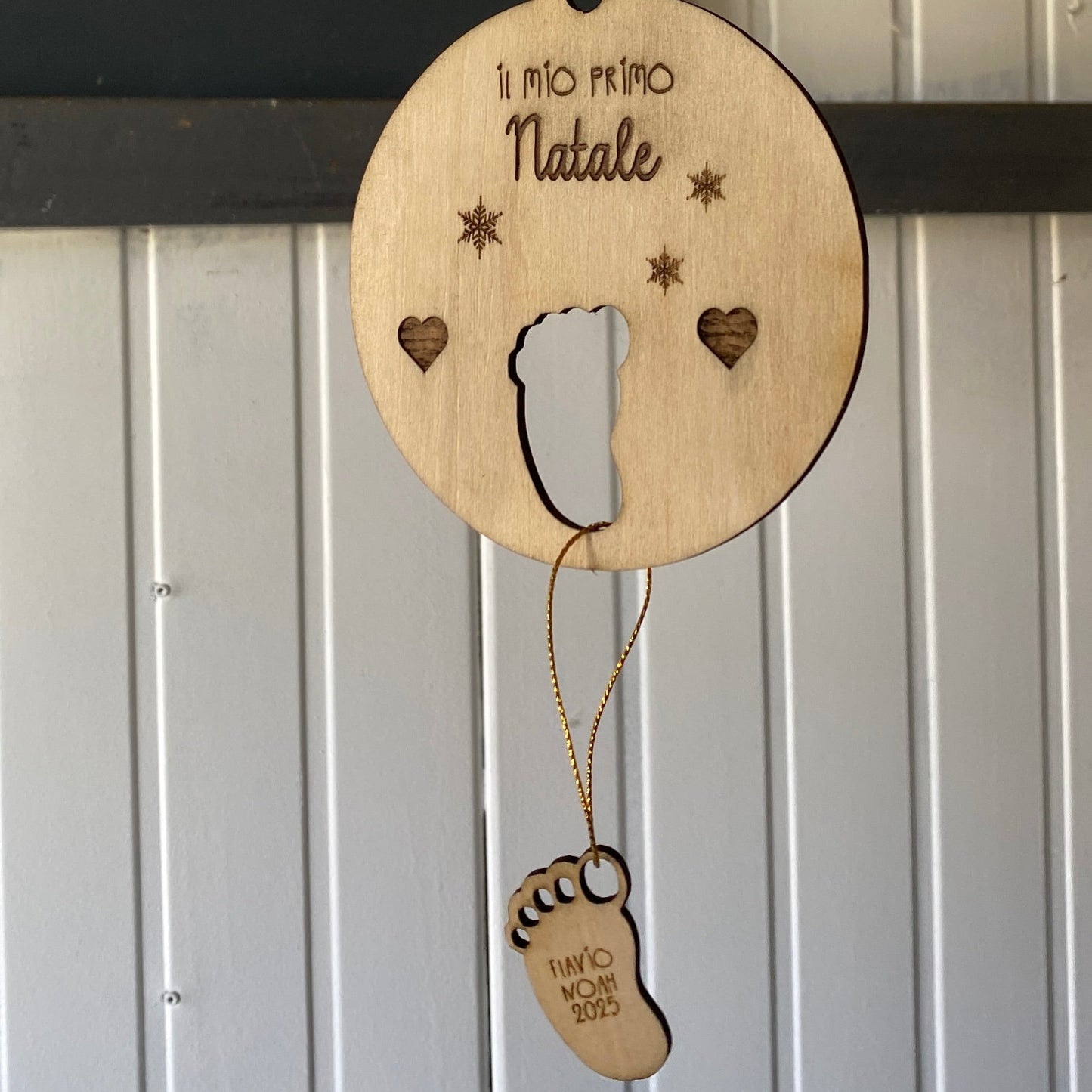 Pallina in legno incisa