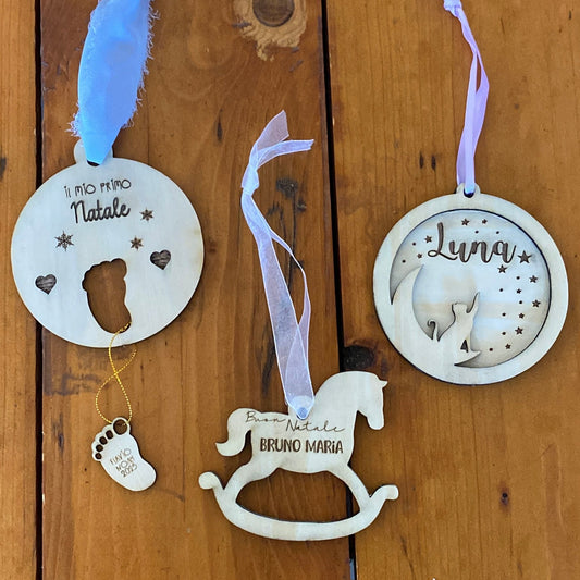 Pallina in legno incisa